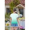 Arshiner Girls Ruffle Short Sleeve T Shirts Cute Little V Neck Tops Kids Summer Casual Blouses Clothes 5-12 Years(Gradient – Green)