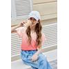 Arshiner Girls Ruffle Short Sleeve T Shirts Cute Little V Neck Tops Kids Summer Casual Blouses Clothes 5-12 Years(Gradient – Pink)