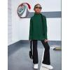 Arshiner Girls Sweaters Turtleneck Kids Tunic Long Sleeve Knit Chunky Pullover Jumper Tops(Green)