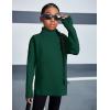 Arshiner Girls Sweaters Turtleneck Kids Tunic Long Sleeve Knit Chunky Pullover Jumper Tops(Green)