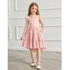 Arshiner Toddler Girls Dress Ruffle High-Low Hem Smocked Dresses Summer Beach Butterfly Sundress with Pocket(Pink)