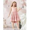 Arshiner Toddler Girls Dress Ruffle High-Low Hem Smocked Dresses Summer Beach Butterfly Sundress with Pocket(Pink)