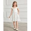 Arshiner Toddler Girls Dress Ruffle High-Low Hem Smocked Dresses Summer Beach Butterfly Sundress with Pocket(White)
