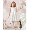 Arshiner Toddler Girls Dress Ruffle High-Low Hem Smocked Dresses Summer Beach Butterfly Sundress with Pocket(White)