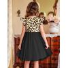 Arshiner Toddler Tutu Dress Little Girls Fluffy Summer Dresses Casual Party Tulle Sundress for Kids 2-6Y(Black+leopard)