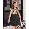 Arshiner Toddler Tutu Dress Little Girls Fluffy Summer Dresses Casual Party Tulle Sundress for Kids 2-6Y(Black+leopard)