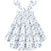 White Blue Floral