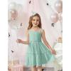 Arshiner Girls Spaghetti Strap Dress Toddler Summer Dresses Kids Beach Casual Sundresses with Pockets for 1-7t(Green)