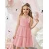 Arshiner Girls Spaghetti Strap Dress Toddler Summer Dresses Kids Beach Casual Sundresses with Pockets for 1-7t(Pink)