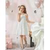 Arshiner Girls Spaghetti Strap Dress Toddler Summer Dresses Kids Beach Casual Sundresses with Pockets for 1-7t(White)