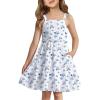 White Blue Floral