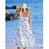 Arshiner Girls Cami Summer Dress Casual Sleeveless Sundress with Pockets for 5-14 Y(Blue Floral)