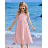 Arshiner Girls Cami Summer Dress Casual Sleeveless Sundress with Pockets for 5-14 Y(Light Pink)