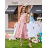 Arshiner Girls Cami Summer Dress Casual Sleeveless Sundress with Pockets for 5-14 Y(Light Pink)