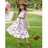 Arshiner Girls Cami Summer Dress Casual Sleeveless Sundress with Pockets for 5-14 Y(Purple Floral)