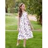 Arshiner Girls Cami Summer Dress Casual Sleeveless Sundress with Pockets for 5-14 Y(Purple Floral)
