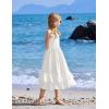 Arshiner Girls Cami Summer Dress Casual Sleeveless Sundress with Pockets for 5-14 Y(White)