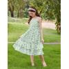Arshiner Girls Cami Summer Dress Casual Sleeveless Sundress with Pockets for 5-14 Y(White Floral)