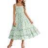 Arshiner Girls Cami Summer Dress Casual Sleeveless Sundress with Pockets for 5-14 Y(White Floral)