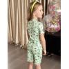 Arshiner Girls Pajamas Cute Lettuce Loungewear Snug Fit Pjs Set Kid Summer Sleepwear(Green Avocado)