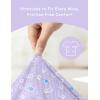 Arshiner Girls Pajamas Cute Lettuce Loungewear Snug Fit Pjs Set Kid Summer Sleepwear(Light Purple Flowers)