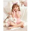Arshiner Girls Pajamas Cute Lettuce Loungewear Snug Fit Pjs Set Kid Summer Sleepwear(Pink)
