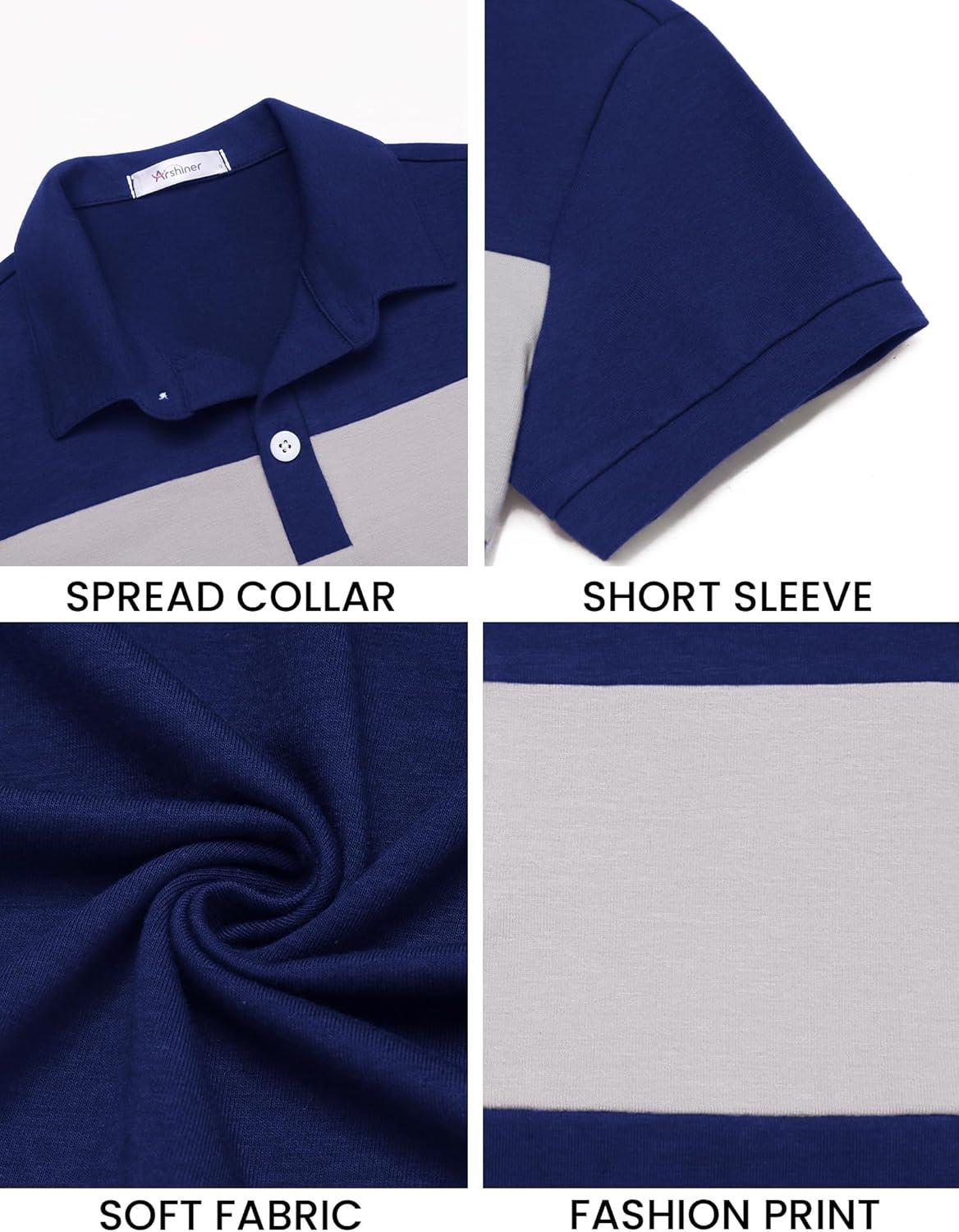 image:imageBoys Striped Polo Shirt Short Sleeve Golf Shirt School Uniform Shirts Summer Active Performance Tops for Kid 412 YearsBlue