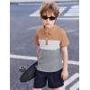 Boys Striped Polo Shirt Short Sleeve Golf Shirt School Uniform Shirts Summer Active Performance Tops for Kid 4-12 Years(Camel)