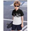 Boys Striped Polo Shirt Short Sleeve Golf Shirt School Uniform Shirts Summer Active Performance Tops for Kid 4-12 Years(Grey Camouflage)