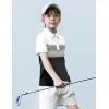 Boys Striped Polo Shirt Short Sleeve Golf Shirt School Uniform Shirts Summer Active Performance Tops for Kid 4-12 Years(White)