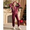 Arshiner Girls 2 Piece Outfit Sweatsuits Set Kids Velour Sweatshirts & Sweatpants Tracksuits Set for Girls(Red)