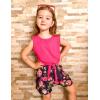 Arshiner Toddler Girls Short Sets Tie Knot Tank Top and Paperbag Waist Shorts Cute Girl Summer Clothing for 2-7 Years(Hot Pink Flower)