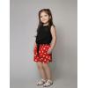 Arshiner Toddler Girls Short Sets Tie Knot Tank Top and Paperbag Waist Shorts Cute Girl Summer Clothing for 2-7 Years(Red and White Dot)