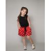 Arshiner Toddler Girls Short Sets Tie Knot Tank Top and Paperbag Waist Shorts Cute Girl Summer Clothing for 2-7 Years(Red and White Dot)