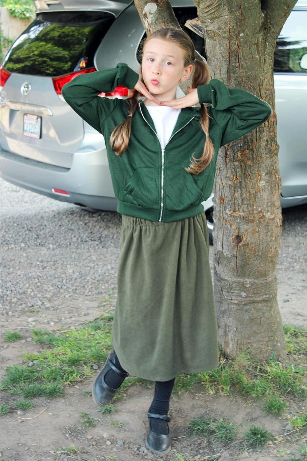 image:imageArshiner Girls Zip Up Hoodies Cropped FullZip Hoodie Kids Casual Sweatshirt Spring Fall Jackets with PocketsBright Green