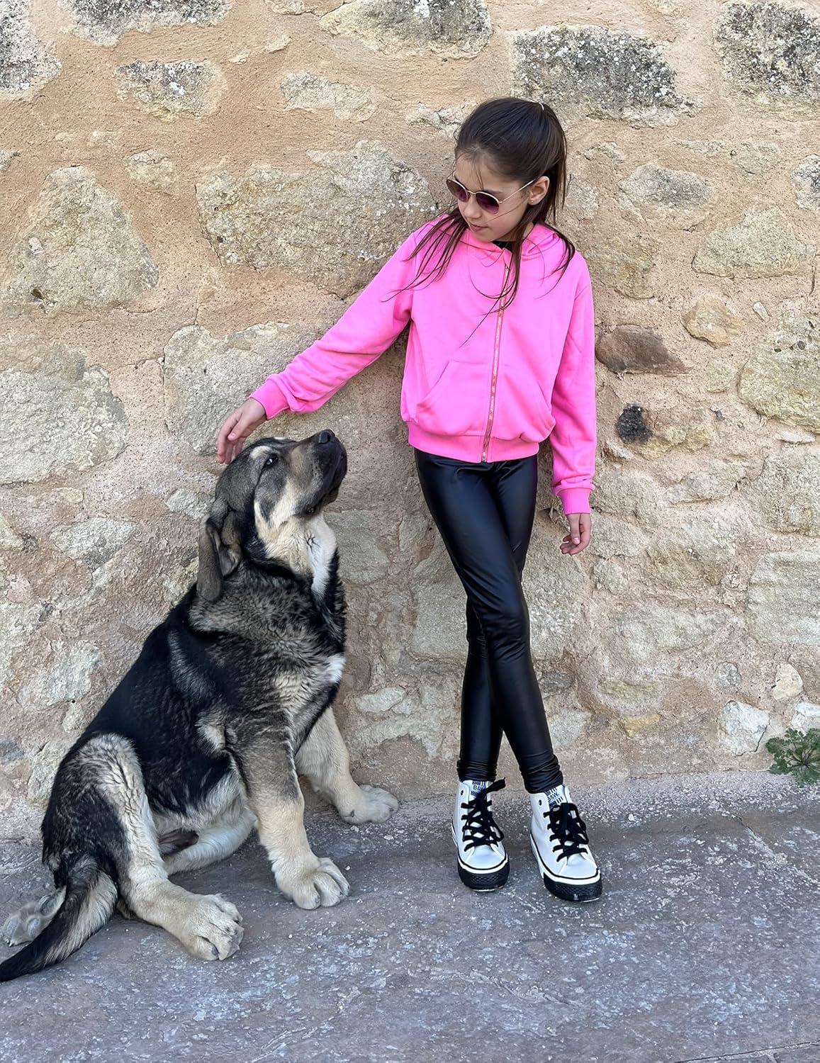 image:imageArshiner Girls Zip Up Hoodies Cropped FullZip Hoodie Kids Casual Sweatshirt Spring Fall Jackets with PocketsPeach Pink