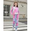 Arshiner 2 Pieces Girls Outfits Tie Dye Sweatsuits Pant Set Long Sleeve Athletic Sweatshirts and Sweatpants with Pockets(F-tie Dye)