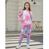 Arshiner 2 Pieces Girls Outfits Tie Dye Sweatsuits Pant Set Long Sleeve Athletic Sweatshirts and Sweatpants with Pockets(F-tie Dye)