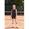 Arshiner Girls 2 Piece Outfits Summer Clothes Sleeveless Pullover Open Back Tank Tops and Biker Shorts Kids Athletic Sets(Black)