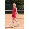 Arshiner Girls 2 Piece Outfits Summer Clothes Sleeveless Pullover Open Back Tank Tops and Biker Shorts Kids Athletic Sets(Red)