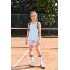 Arshiner Girls 2 Piece Outfits Summer Clothes Sleeveless Pullover Open Back Tank Tops and Biker Shorts Kids Athletic Sets(Tie Dye)