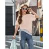 Arshiner Girls Oversized T Shirts with Pocket Short Sleeve Basic Crewneck Summer Casual Loose Tops Clothes 5-14 Years(Champagne)