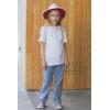 Arshiner Girls Oversized T Shirts with Pocket Short Sleeve Basic Crewneck Summer Casual Loose Tops Clothes 5-14 Years(White)