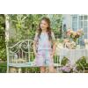 Arshiner Girls Shorts Set 2‑Piece Ribbed Knit Summer Outfit Short Sleeve Top & Elastic Waist Shorts Casual Playwear(Tie Tye)
