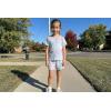 Arshiner Girls Shorts Set 2‑Piece Ribbed Knit Summer Outfit Short Sleeve Top & Elastic Waist Shorts Casual Playwear(Tie Tye)