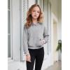 Arshiner Girls Zip Up Hoodies Cropped Full-Zip Hoodie Kids Casual Sweatshirt Spring Fall Jackets with Pockets(Light Grey)