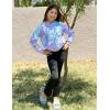 Arshiner Girls Zip Up Hoodies Cropped Full-Zip Hoodie Kids Casual Sweatshirt Spring Fall Jackets with Pockets(Purple&blue)