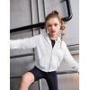 Arshiner Girls Zip Up Hoodies Cropped Full-Zip Hoodie Kids Casual Sweatshirt Spring Fall Jackets with Pockets(White)