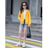 Arshiner Girls Zip Up Hoodies Cropped Full-Zip Hoodie Kids Casual Sweatshirt Spring Fall Jackets with Pockets(Yellow)