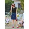 Arshiner Shirts for Girls with Mesh Flying Short Sleeve Crewneck Casual Summer Kids T Shirt Blouse Tops Tee(Black)